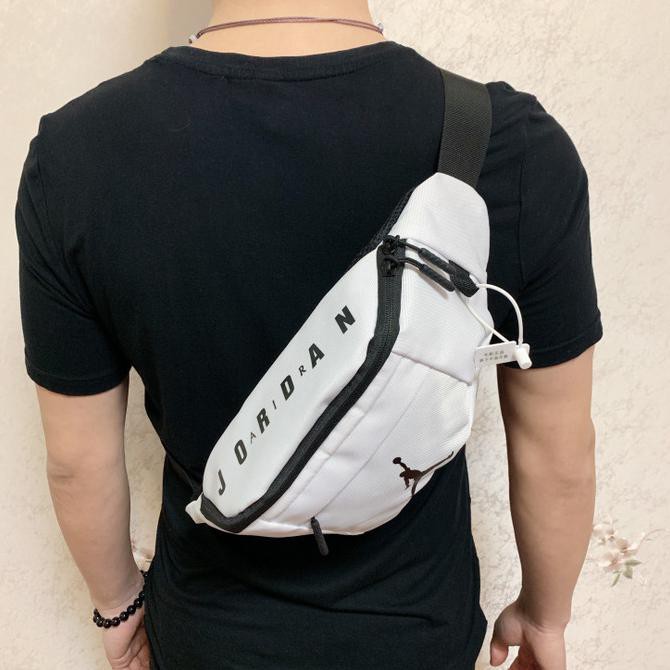 -SIAP KIRIM- TAS SELEMPANG PRIA AIR JORDAN IMPORT / WAIST BAG PRIA IMPORT #KN04 - HITAM