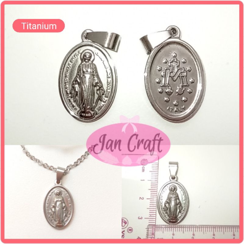 Titanium Medali Liontin Pendent Charm Bunda Maria