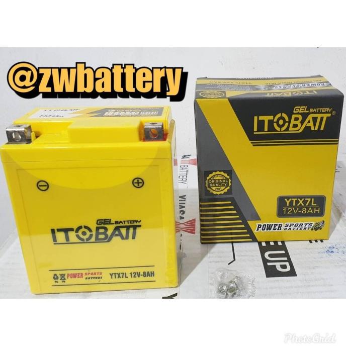 ORIGINAL - Aki Vespa LX 125 ITOBATT GEL YTX7L-BS 12v 8Ah