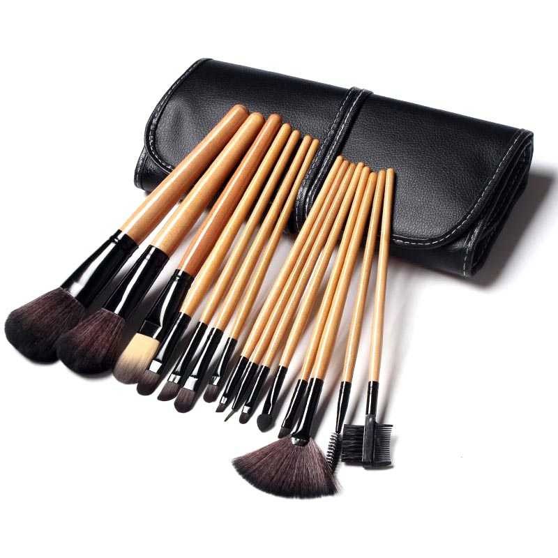 Kuas Make Up Muka Profesional 15PCS MU 04 Brush Makeup Wajah Lengkap Berkualitas Tdk Mudah Rusak