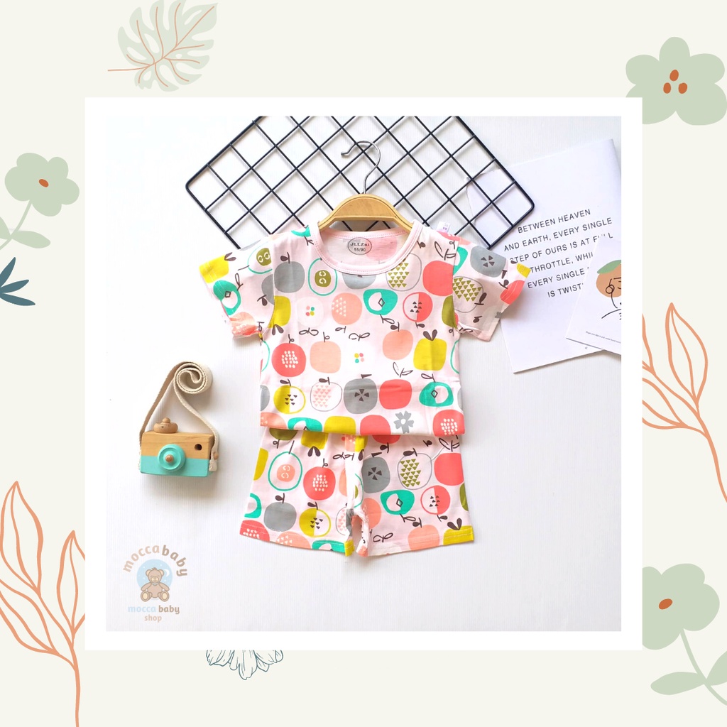 MBSS - Setelan Bayi Pendek FULLPRINT KL / Baju Anak Unisex Setelan Pendek Anak / Baju Bayi Import A120