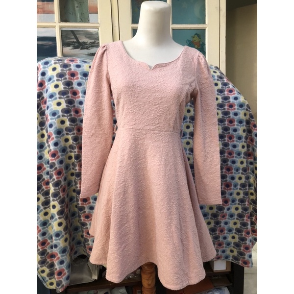 midi dress peach midi dress import midi dress mewah