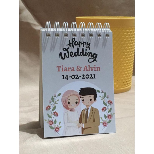 

BUKU SAKU / NOTEBOOK CUSTOM SOUVENIR PERNIKAHAN WEDDING HIJAB