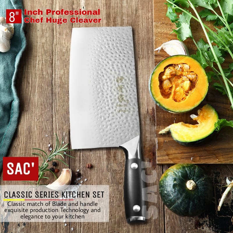 Harga Gila Giant 8" Professional Chef Meat Knife Golok Besar Pisau Daging 20cm MyyNoggHnb6OQqK