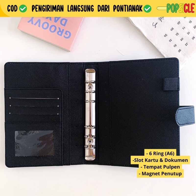 

Binder Polos Flashee Hitam A6 6 Ring Buku Agenda A6 Polos Binder Keuangan Financial Planning Book