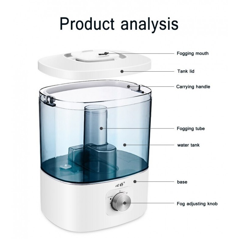 AKN88 - JSQ25 Humidifier 2 Mist Uap Kapasitas 6L