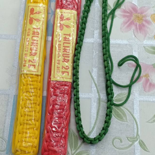 PERLENGKAPAN PRAMUKA, TALI KUR PRAMUKA WARNA HIJAU , MERAH DAN KUNING