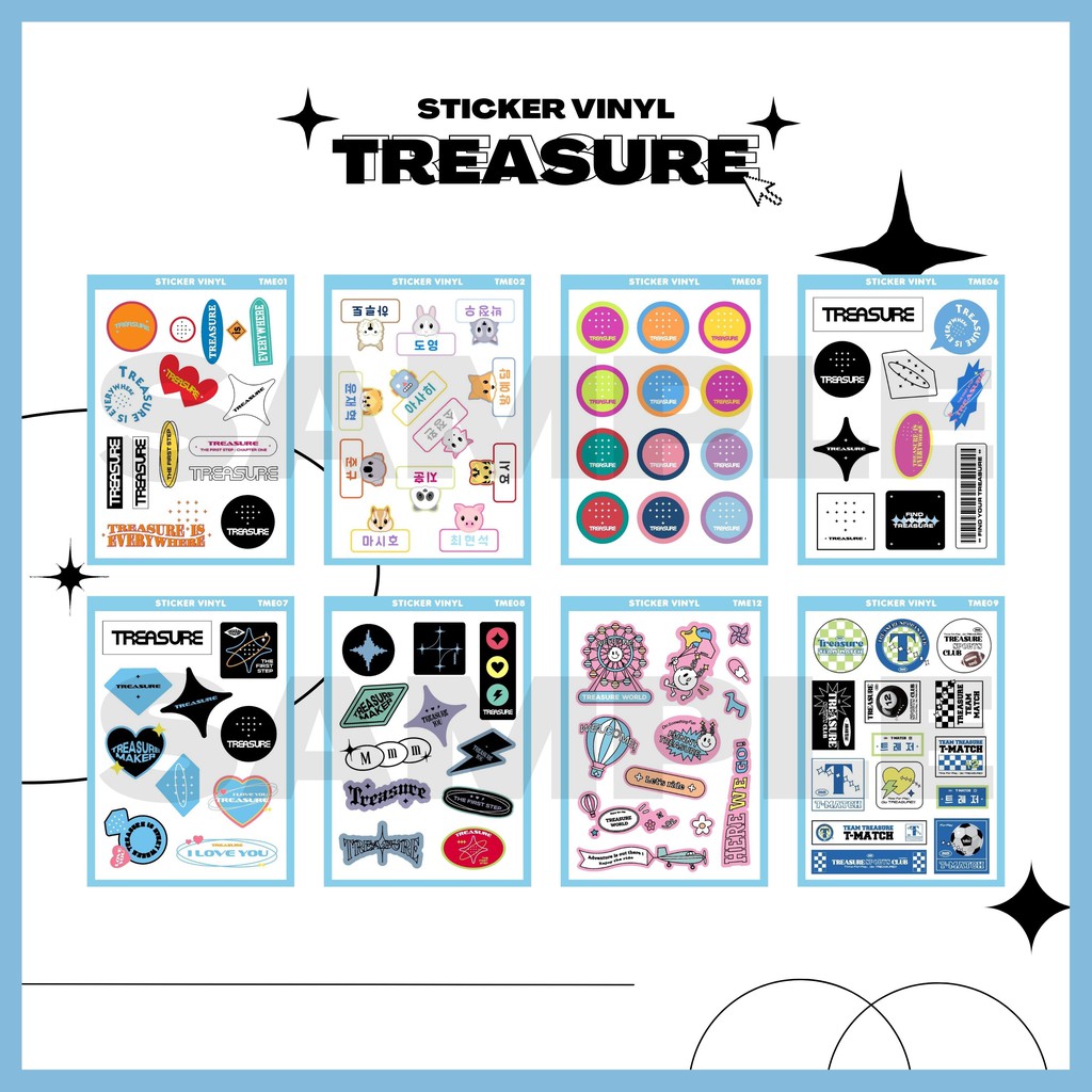 Sticker / Stiker Kpop Treasure - Basic