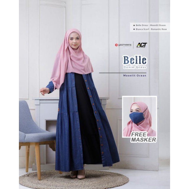 YASMEERA - BELLE DENIM DRESS / GAMIS OUTER TWO IN ONE