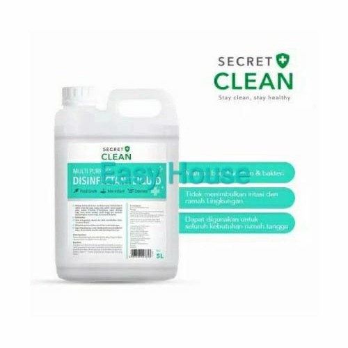 Secret Clean Disinfectant Liquid 5Liter/Disinfektan Secret Clean 5L