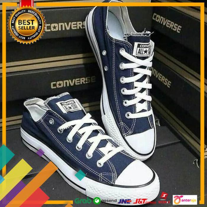 SALE.. SEPATU PRIA WANITA CONVERSE ALLSTAR SLIM TIPIS NAVY MURAH ..TERMURAH