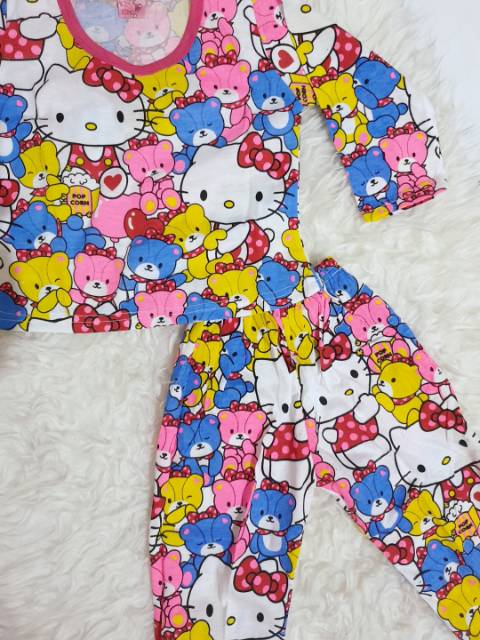 PIYAMA PP ANAK MOTIF H KITTY/PIYAMA PP ANAK 0-8TAHUN/PIYAMA ANAK/STELAN