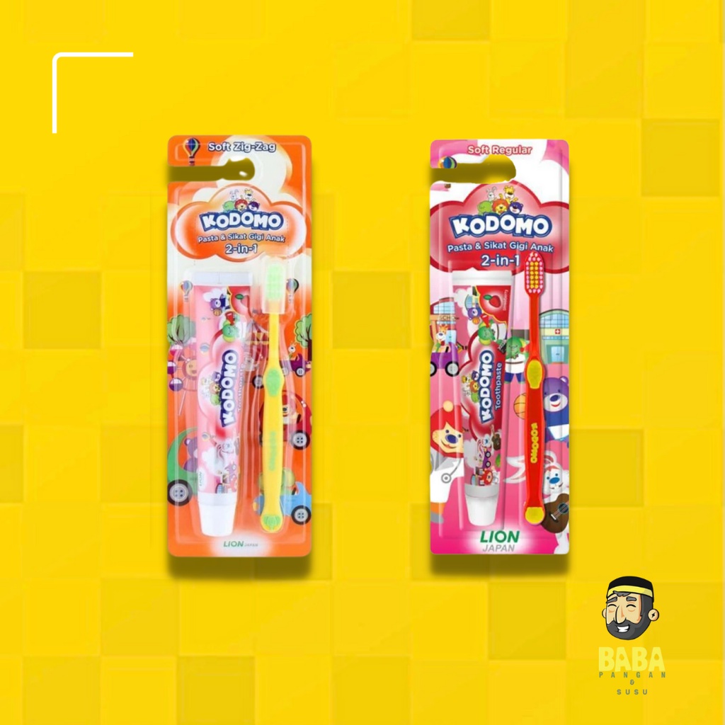 Kodomo Tooth Brush 2 in 1 Free Mainan