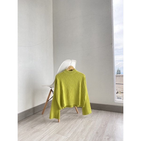 Fwdaily - ANNA ( crop sweater - sweater rajut motif turtleneck )-7