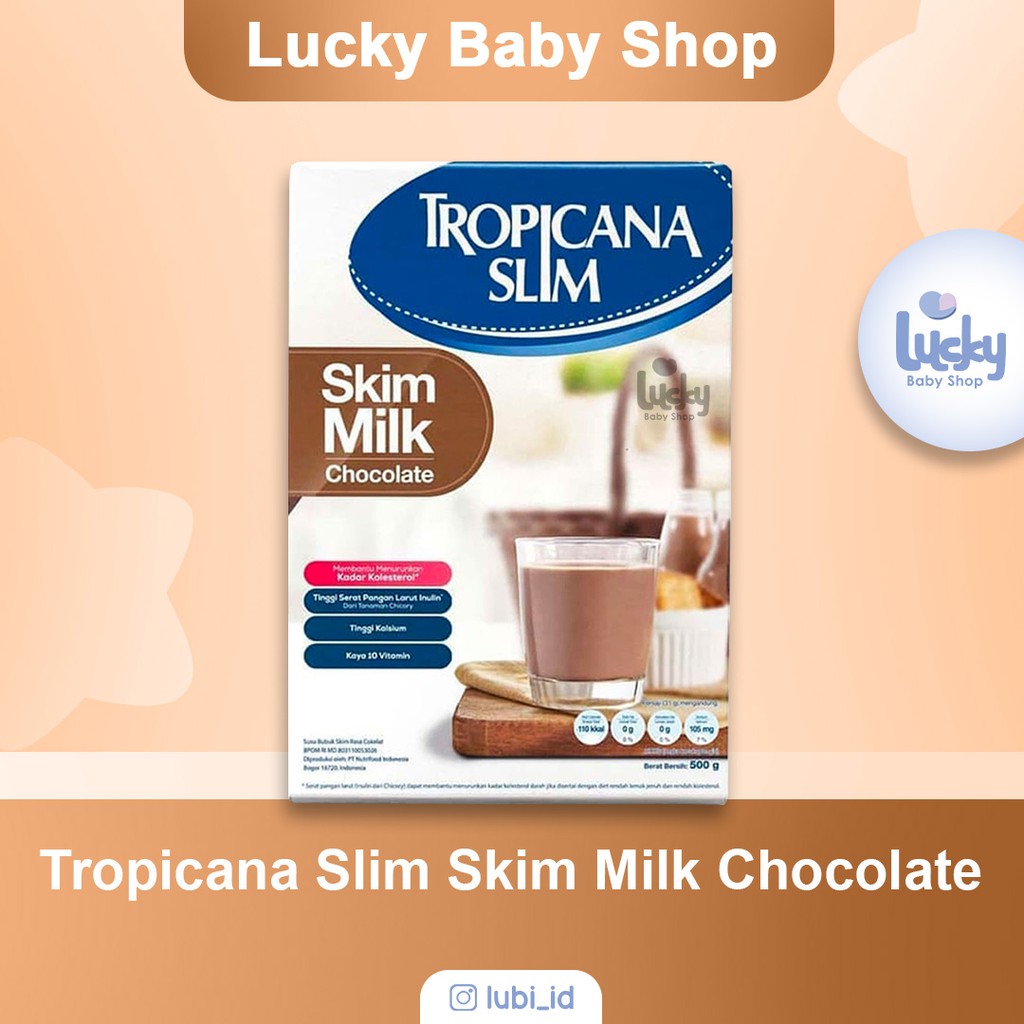 BELI [promo] <b>TROPICANA</b> <b>SLIM</b> SKIM MILK FIBER CHOHOLATE 500 Gr - HARGA MURAH ...