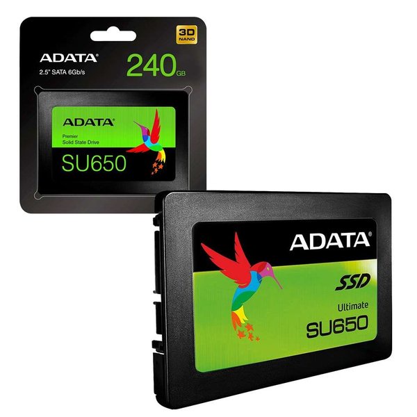 SSD ADATA SU650 120GB 240GB ADATA SU750 256GB 512GB SATA RESMI 3TH