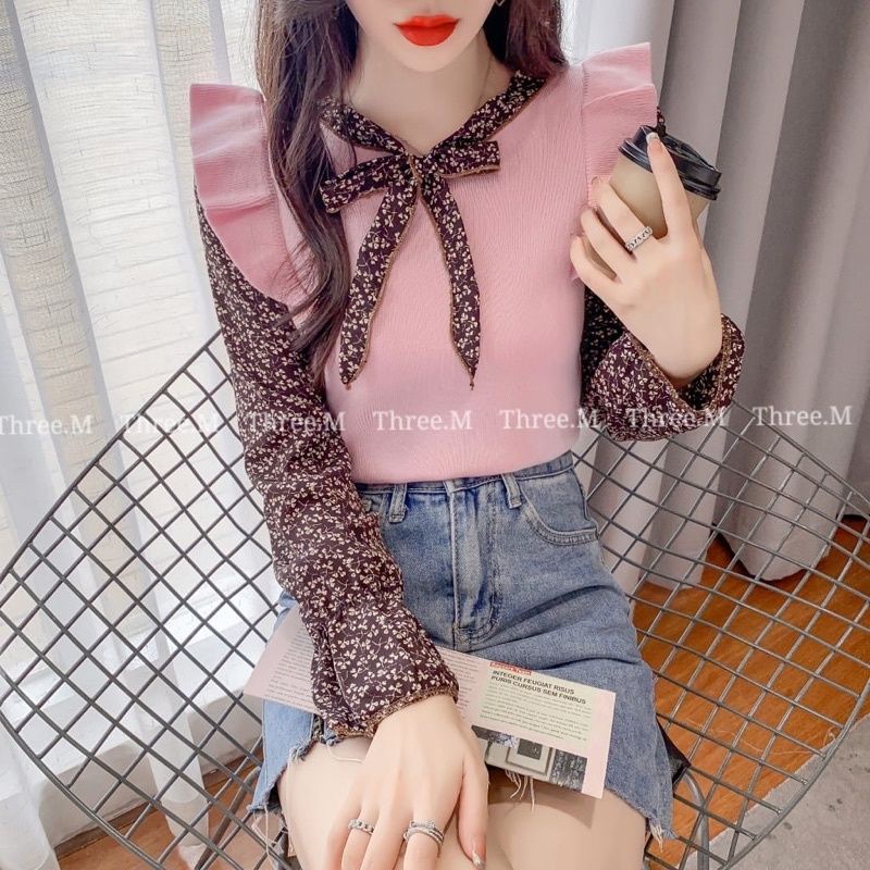 MDLV ~ 0389 BELVY TIENECK KNIT TOPS / BLOUSE CEWEK / ATASAN RAJUT CEWEK / FASHION IMPORT WANITA