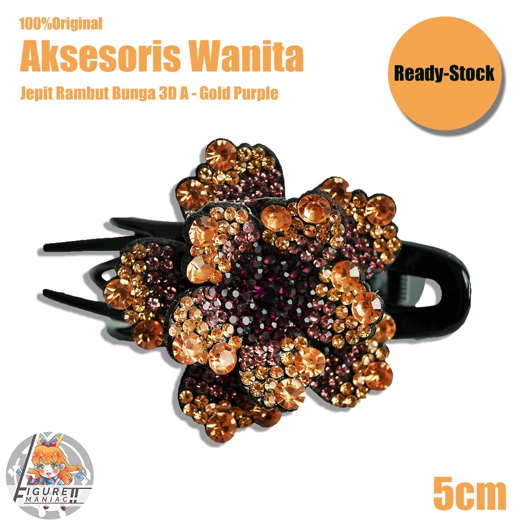 Figure Maniac - Aksesoris Wanita Jepit Rambut Bunga Motif Premium Model A Import