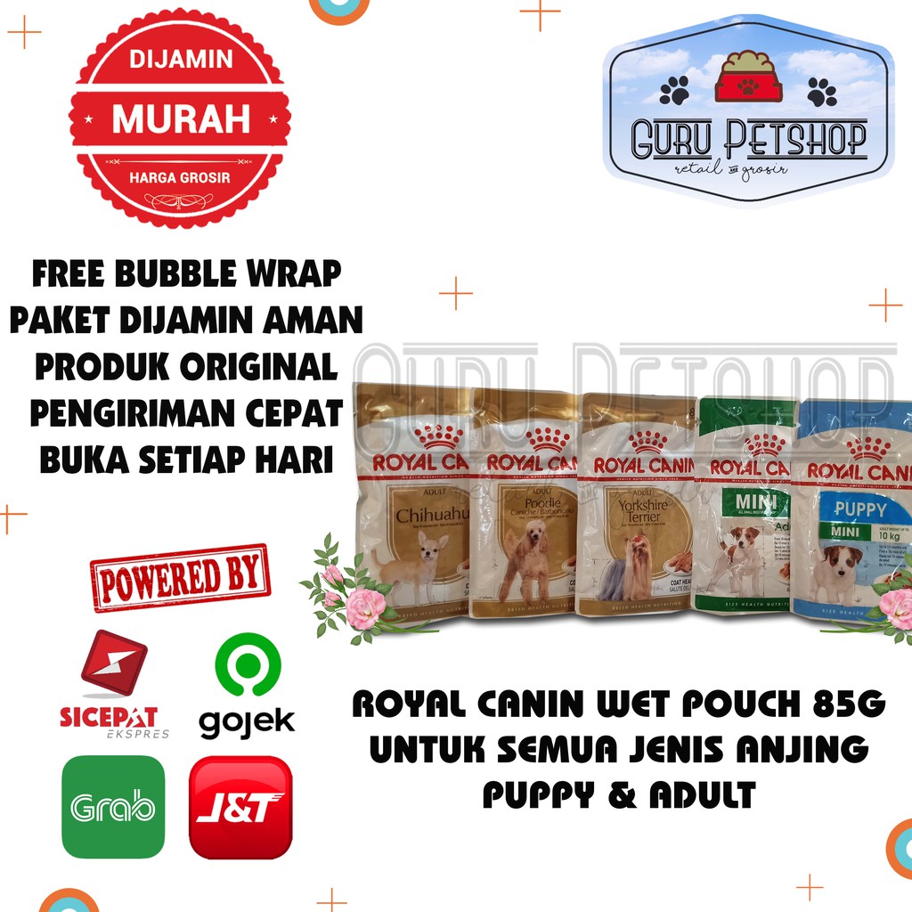 Royal Canin Wet Food Pouch 85gr Untuk Anjing Kecil Puppy &amp; Adult