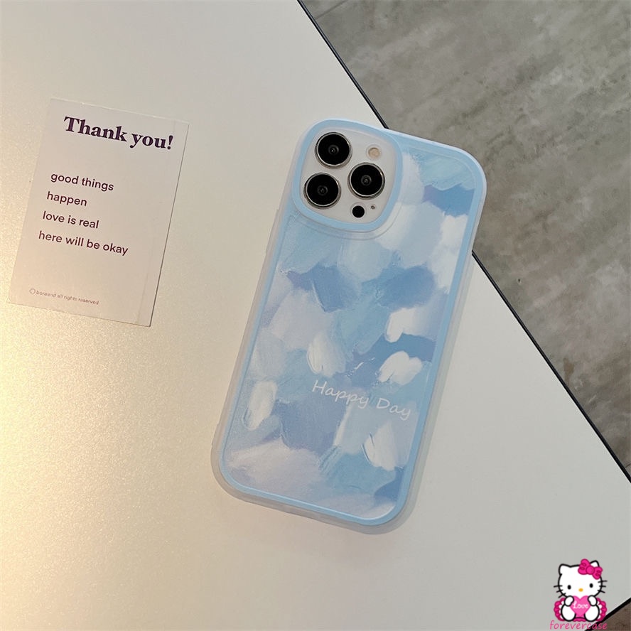 Soft Case Motif Lukisan Tinta Biru Untuk Samsung A50 A23 A03 Core A22 A20 A12 A13 M23 A52 A73 A50s A02s A03s A20s A52s A32 A10s A53 A33 A21 A11 A52 A30s A21s A21