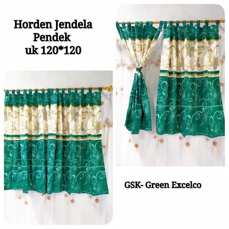 GORDEN TIRAI JENDELA PENDEK KAMAR UK GORDEN RUANG TAMU  120x120  MINIMALIS