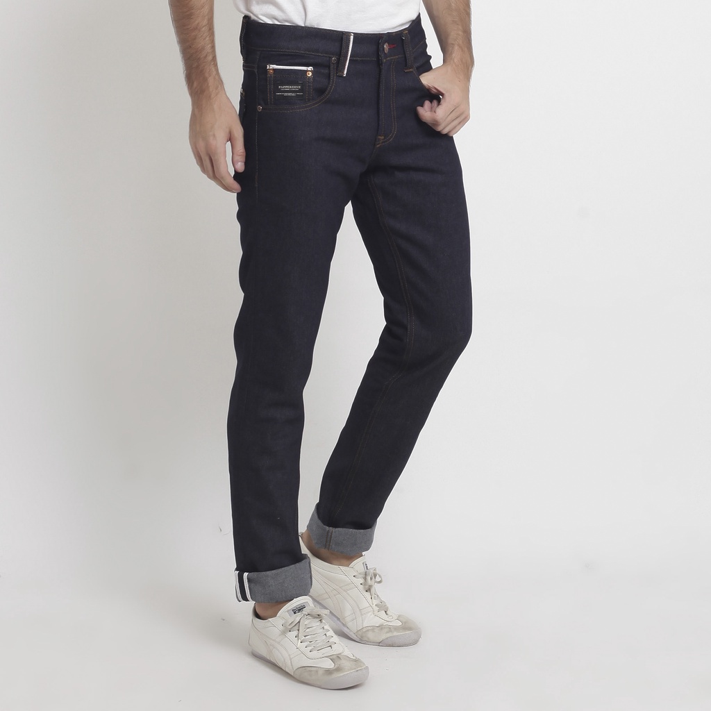 Papperdine - Celana Jeans Pria - 313 Raw Denim Unsanforized Slim Fit 14 OZ ''Selvedge" Non Stretch