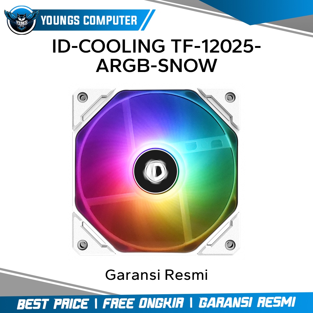 ID-COOLING TF-12025 ARGB SNOW White 120mm PWM Fan Case / Casing 12cm
