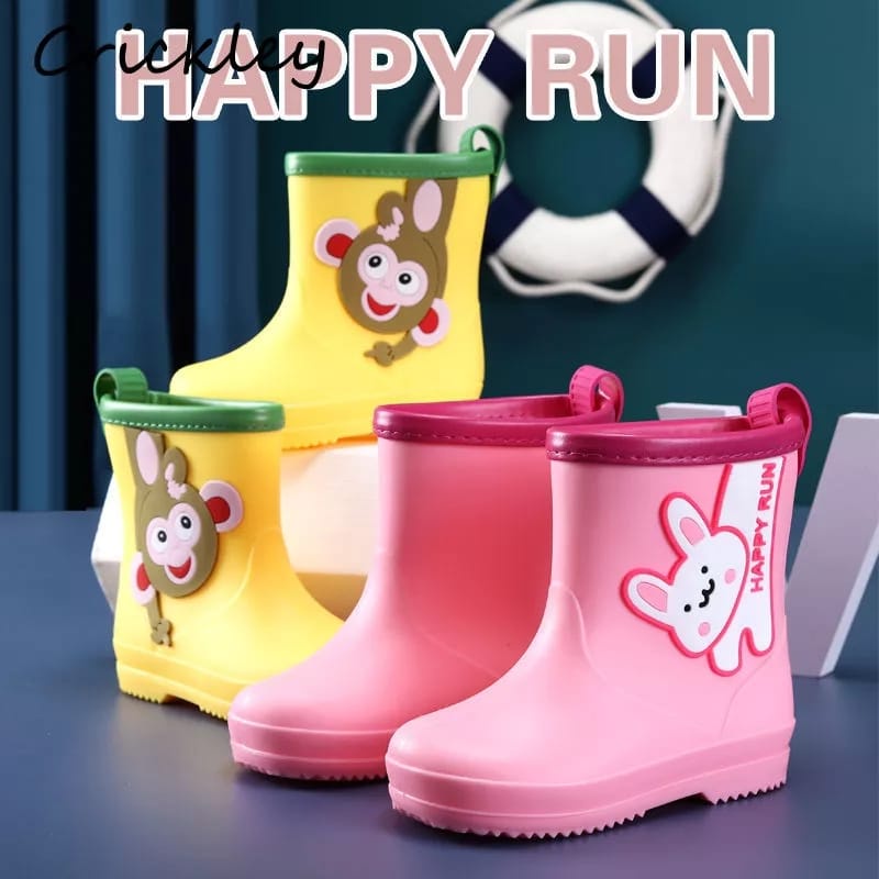 Sepatu Boot Anak Waterproof Jerapah Bunny Dolpin New