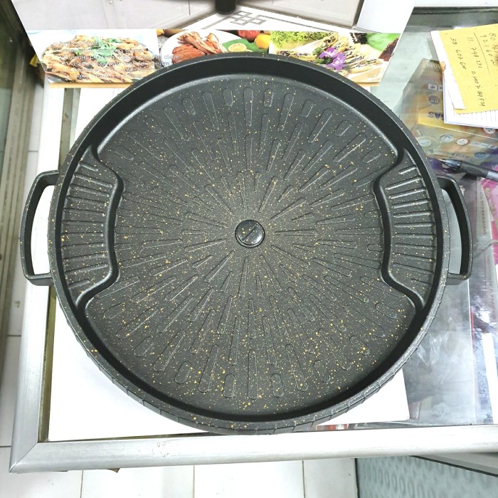 Bulgogi Pan 32 cm + Tutup Kaca + Free oil Pan