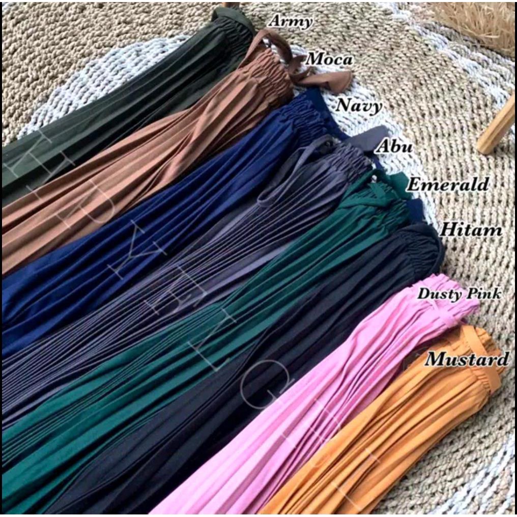 ROK PLISKET WARNA MERAH