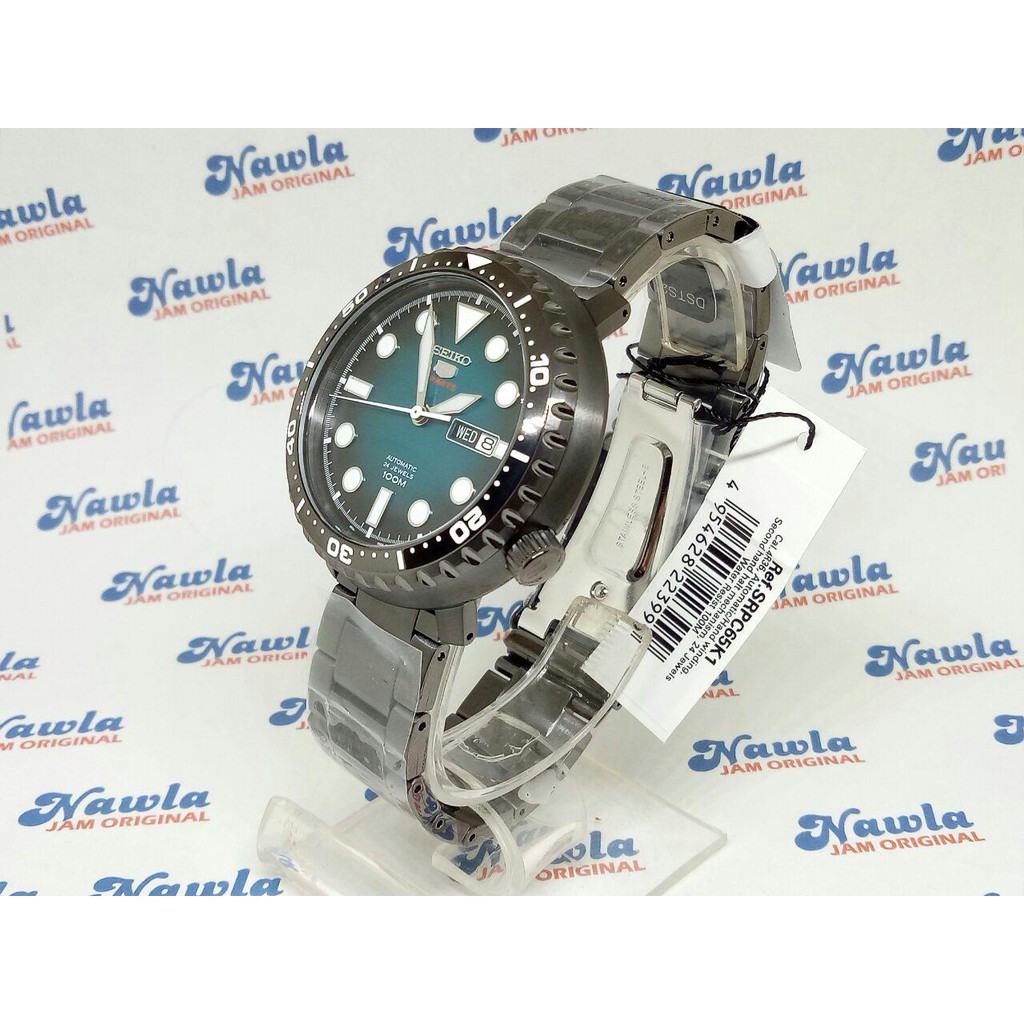 Seiko 5 Sports SRPC65K1 Black Bottle Cap - Jam Tangan Pria SRPC65