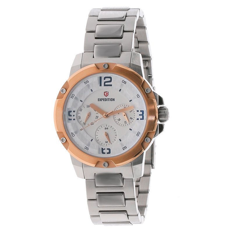 Expedition E 6698 B F BTRSL Ladies White Dial Stainless Steel