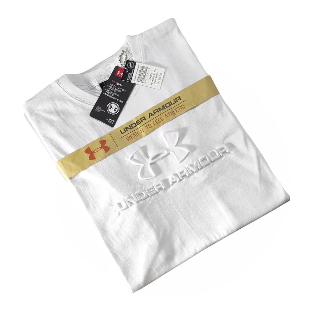 baju kaos pria t shirt under armour original embos timbul combad 30s premium lengan pendek m l xl   