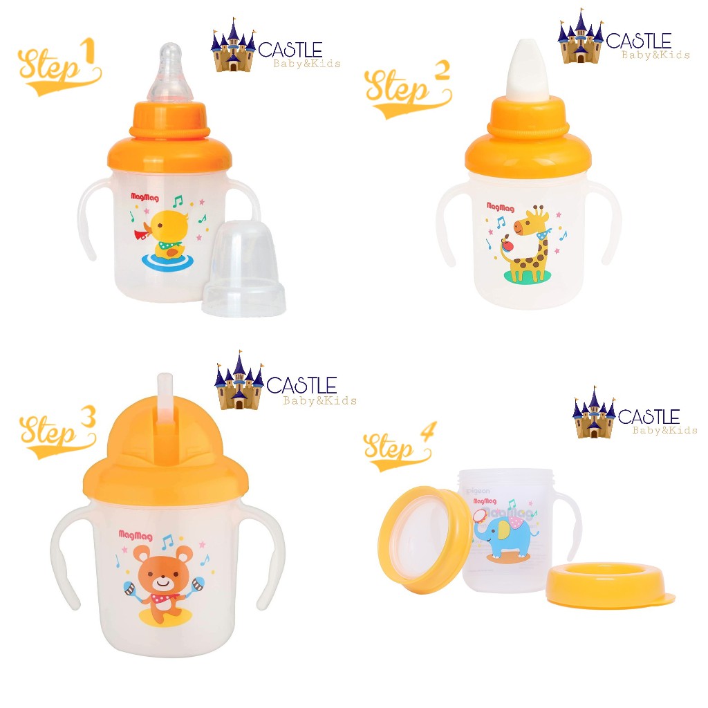 Castle - Mag Mag Straw Training Cup / Nursing Spout Drinking Cup Pigeon