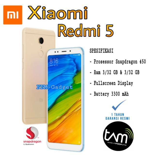 redmi 5 3/32 Ram 3 GB