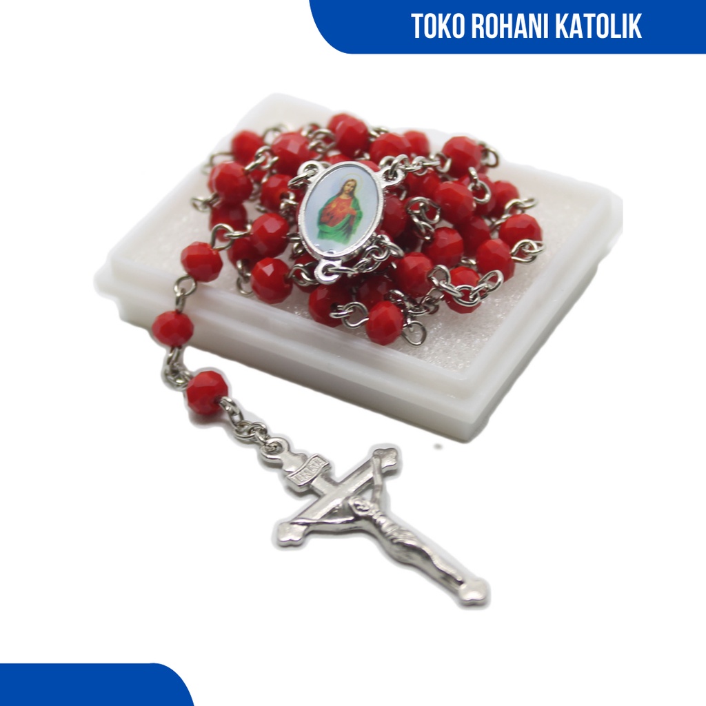 ROSARIO KRISTAL CEKO / ROSARIO EXLUSIF / KALUNG ROSARIO KATOLIK / ROSARIO KATOLIK / KALUNG SALIB ROSARIO PRIA