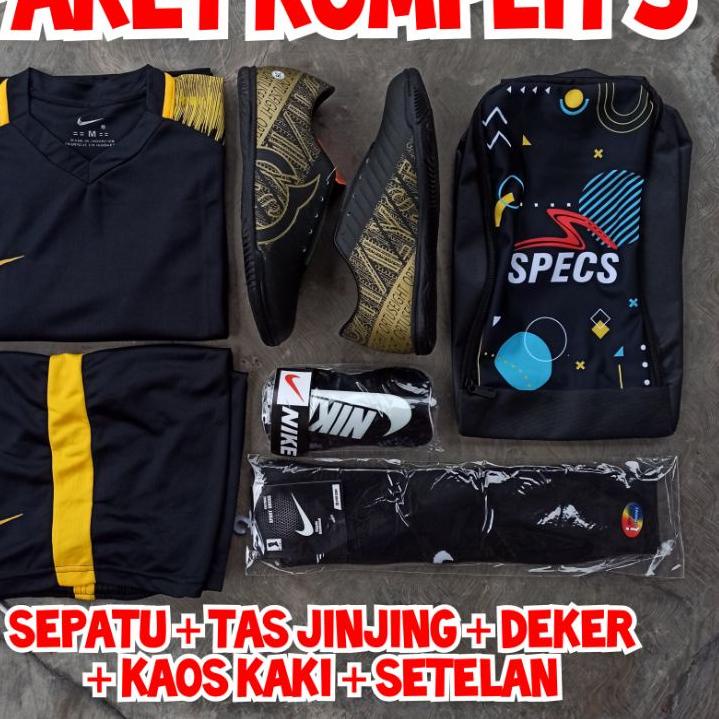 Langsung Proses Sepatu Futsal Paket Komplit 5 Sepatu Tas Baju Deker Kaos Kaki Termurah Terlaris Best