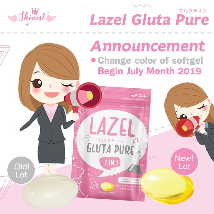 DISKON -  GLUTA PURE 2 IN 1 LAZEL THAILAND
