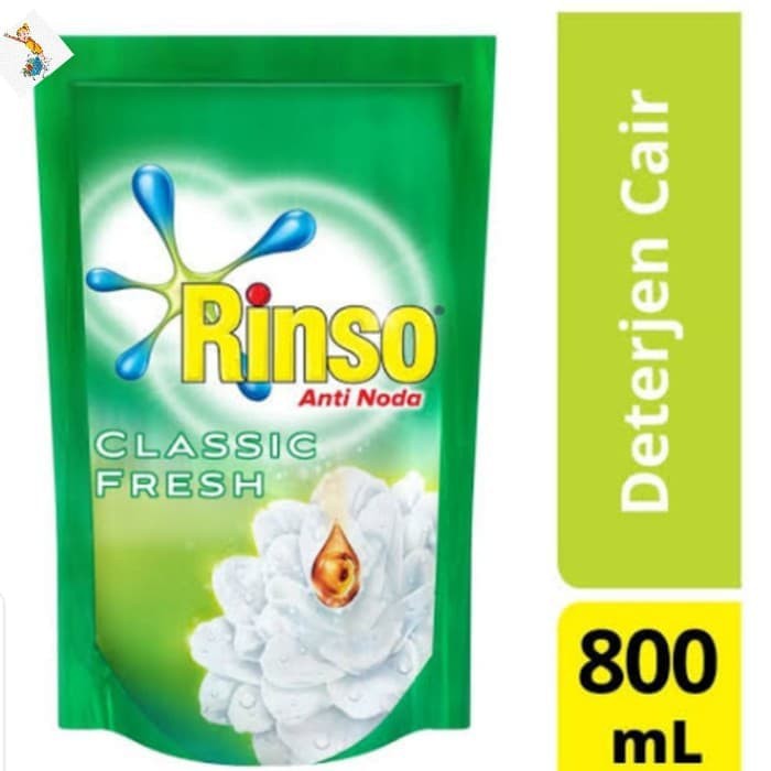 Deterjen Anti Noda RINSO Cair Classic Fresh +Molto 750 ml 750ml 700ml 700 ml