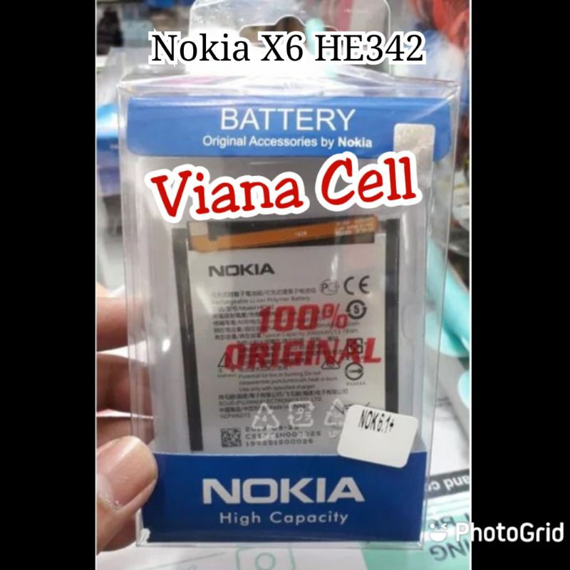 Batre Baterai Nokia 6.1 Plus X6 HE342 TA1116 Original Ori 100 persen Batrei Batrai Battery Batterai