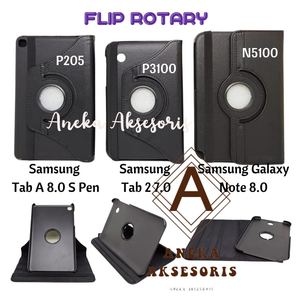 ROTARY Standing Case Samsung Tab P200 P205 P3100 N5100 Flip Cover Putar