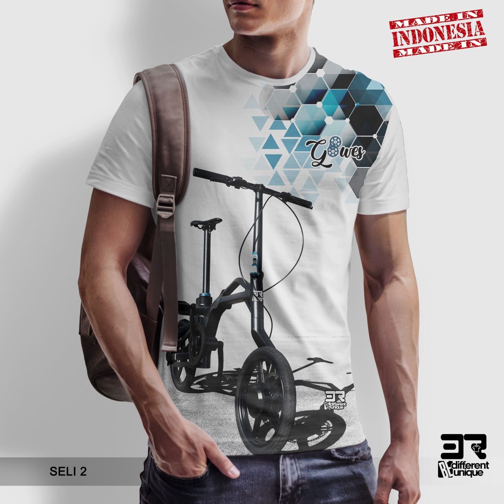[ COD ] KAOS PRINTING GAMBAR SEPEDA LIPAT SELI 2 - BAJU DISTRO ORIGINAL MOTIF HOBI HOBBY SEPEDA GOES