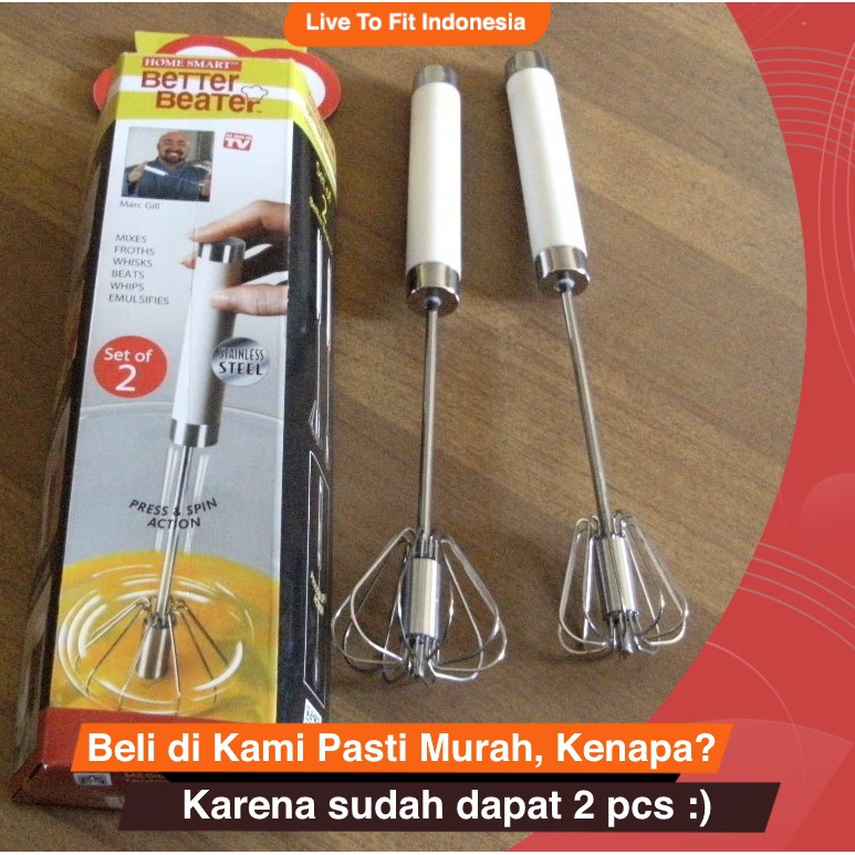 Better Beater Hand Mini Mixer Pengocok Telur Tanpa Listrik Dapat 2 pcs