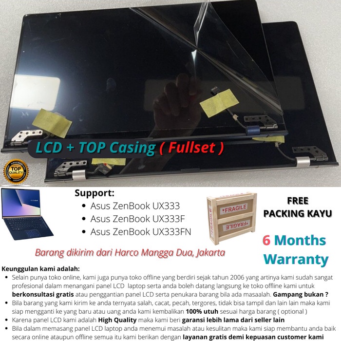 LCD Asus ZenBook UX333 UX333F UX333FN fullset high quality