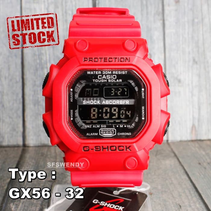 PRODUK TERLARIS  G Shock GX-56 Full Merah army Jam tangan digital