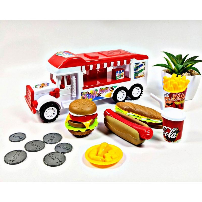 LI 11 TRUCK DELICIOUS FAST FOOD / MAINAN MOBIL TRUCK PENJUAL BURGER LENGKAP