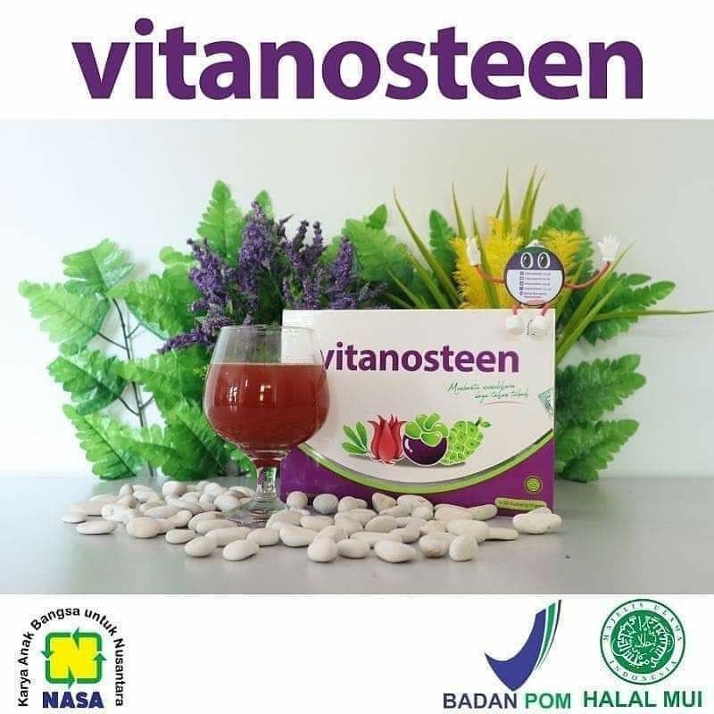 

MINUMAN KESEHATAN HERBALBPOM/VITANOSTEEN/ATASI KOLESTEROL/ASAMURAT/DARAH TINGGI/EXSTRAK BUAH MANGGIS