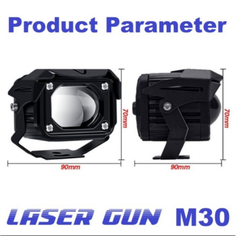 lampu tembak sorot LED laser gun m30 30watt motor mobil