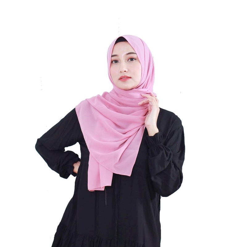 Nouri Avani - Hijab Pashmina Jilbab Kerudung Pasmina Ceruty Baby Doll Instant Premium Ceruti 175x75