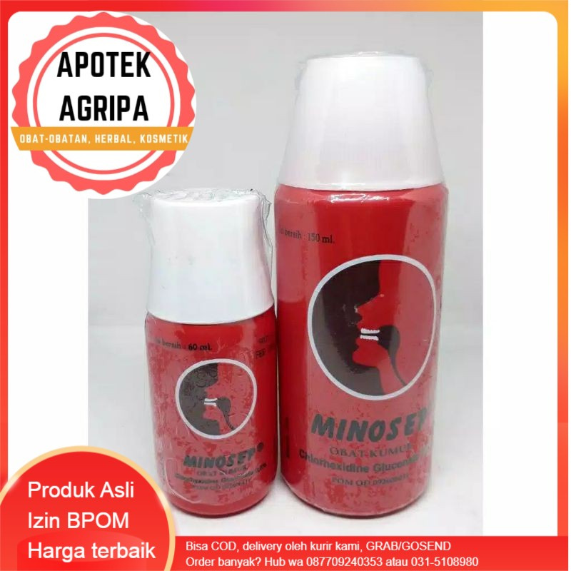 MINOSEP OBAT KUMUR, MINOSEP 60ML, MINOSEP 150ML